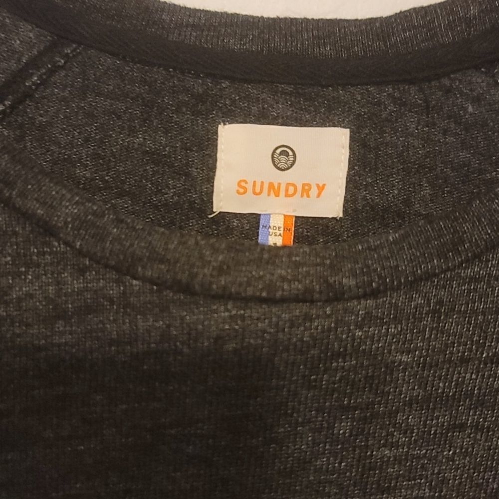 ‎Sundry ColorBlock Striped Raglan Sweatshirt 1 - Picture 3 of 11